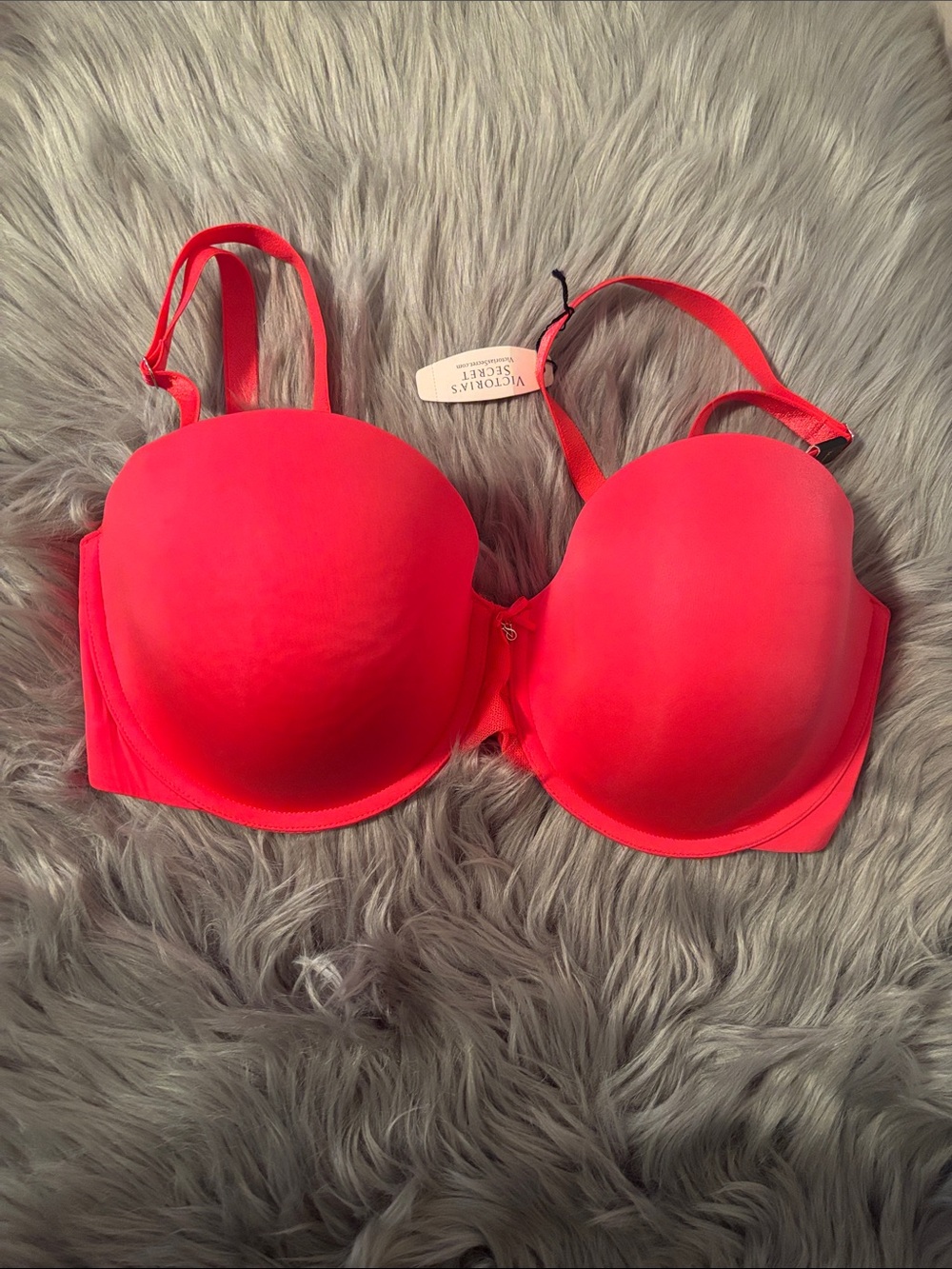 Victoria's Secret Smooth Push-Up Bra - Neon Coral